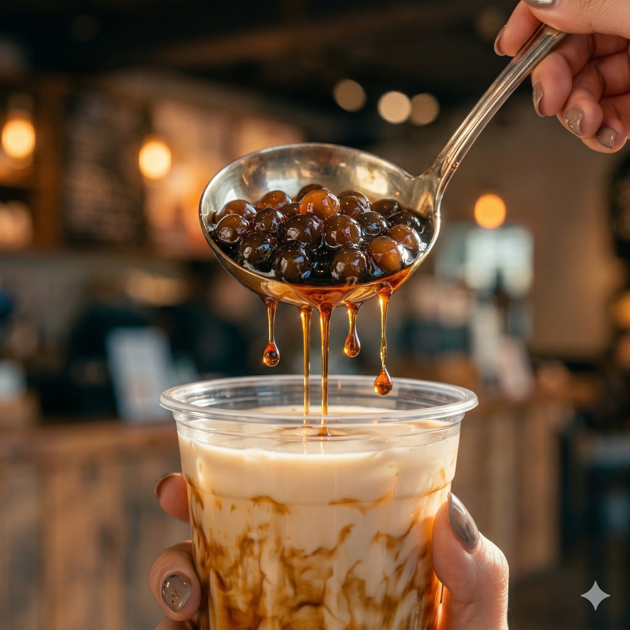 TEA99 Kuromitsu Brown Sugar Tapiokaperlen mit Sirup — handgemachte Boba Perlen